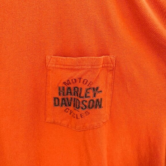 HARLEY DAVIDSON 2012 Orange Wild Horse Bend Oregon Graphic Print T-Shirt 4XL - Picture 4 of 8